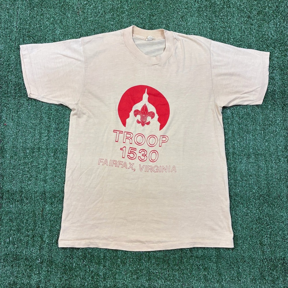 Vintage 80s Troop 1530 Fairfax Virginia‎ Boyscotts Graphic T-shirt